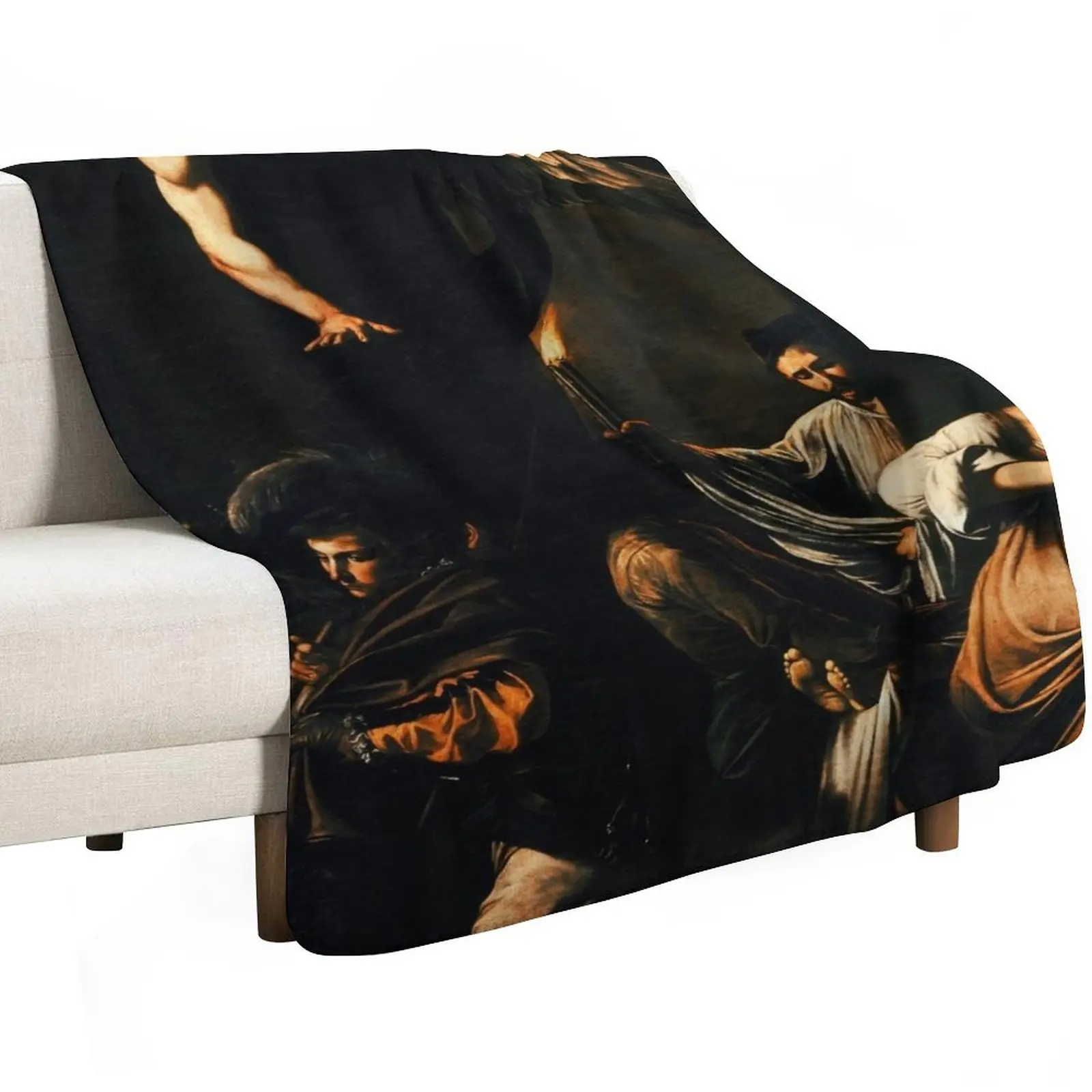 Caravaggio - The Seven Works of Mercy Throw Blanket Lightweight Warm Blanket for Indoor Outdoor Use