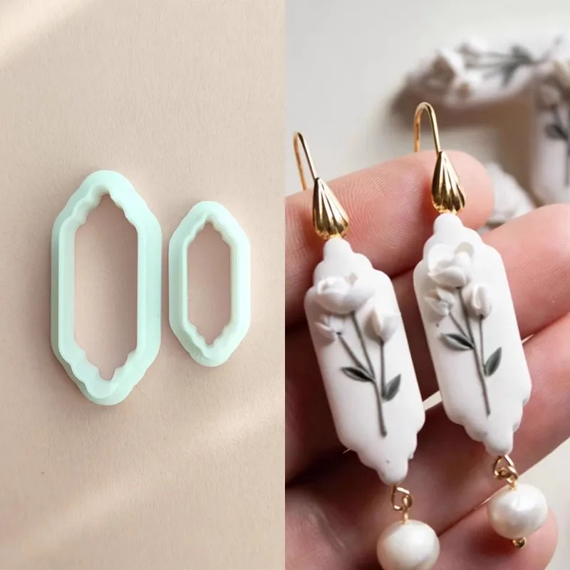Unregelmäßige geometrische Form weiche Polymer Clay Cutter Blume Keramik Ohrringe Tonform DIY Schmuck Anhänger Gestaltung Keramik Werkzeuge – Detail 5