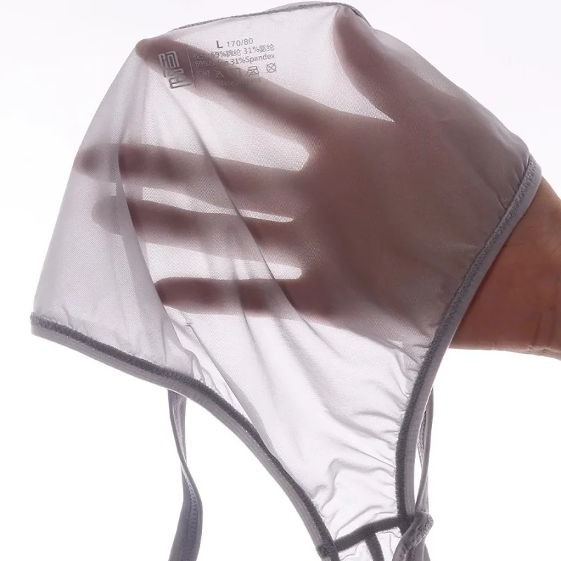 Bugle Pouch Briefs Ultra-thin Men's Sexy Erotic Thongs See-Through Underwear Low Rise Male Lingerie Tanga Smooth Трусы Мужские - Image 6
