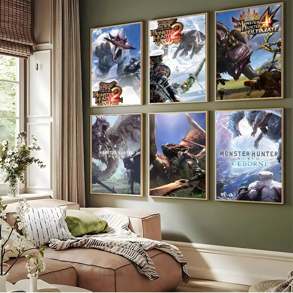 

Game M-Monster Hunter Poster Artistic Design Premium Wall Decor For Bedroom Living Room Home Aesthetic Gift