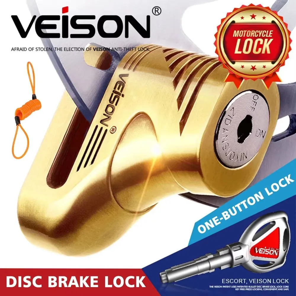 VEISON Anti Theft Motorcycle Lock Outdoor Motocross Anti Theft Disc Brake Lock Safety Protection Bicycle Disc Lock image 2