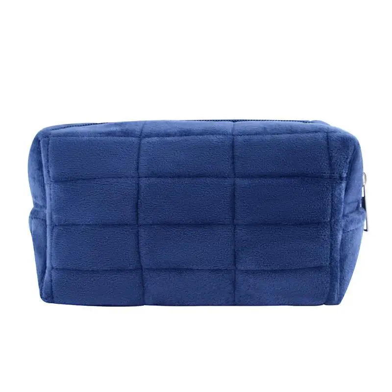 Cute Fur Makeup Bag For Women Zipper Large Solid Color Cosmetic Bag Travel Make Up Toiletry Bag Washing Pouch Plush Pen Pouch