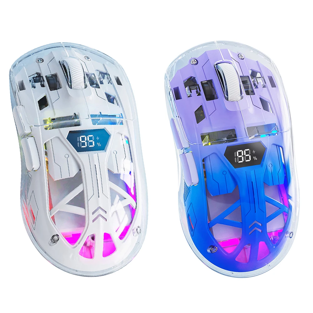 Bluetooth-совместимая мышь 2,4 ГГц + BT5.0, беспроводная игровая мышь, цифровой дисплей, подключение нескольких устройств для ноутбука/телефона/ПК/