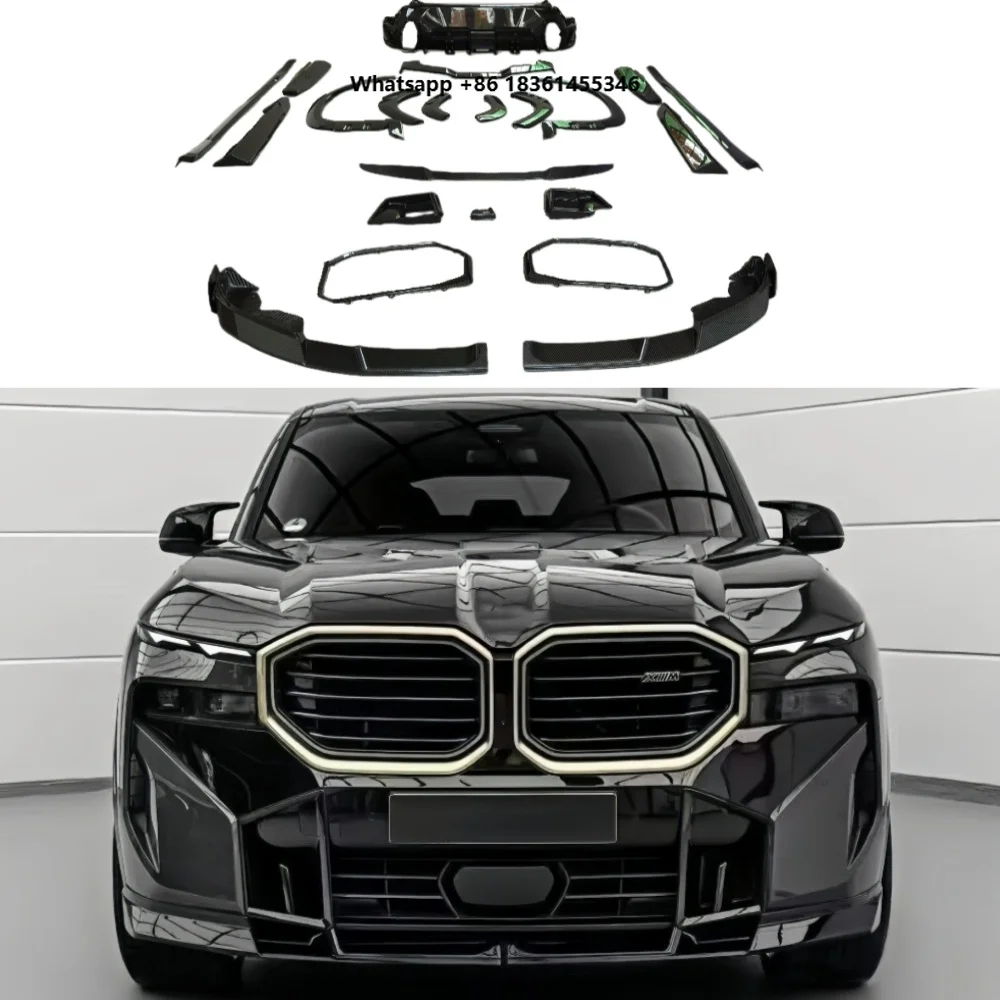 For  XM Modified LD Style Dry Carbon Fiber Front Lip Rear Diffuser Side Skirt Tail Wing Wheel Arch Body Kit