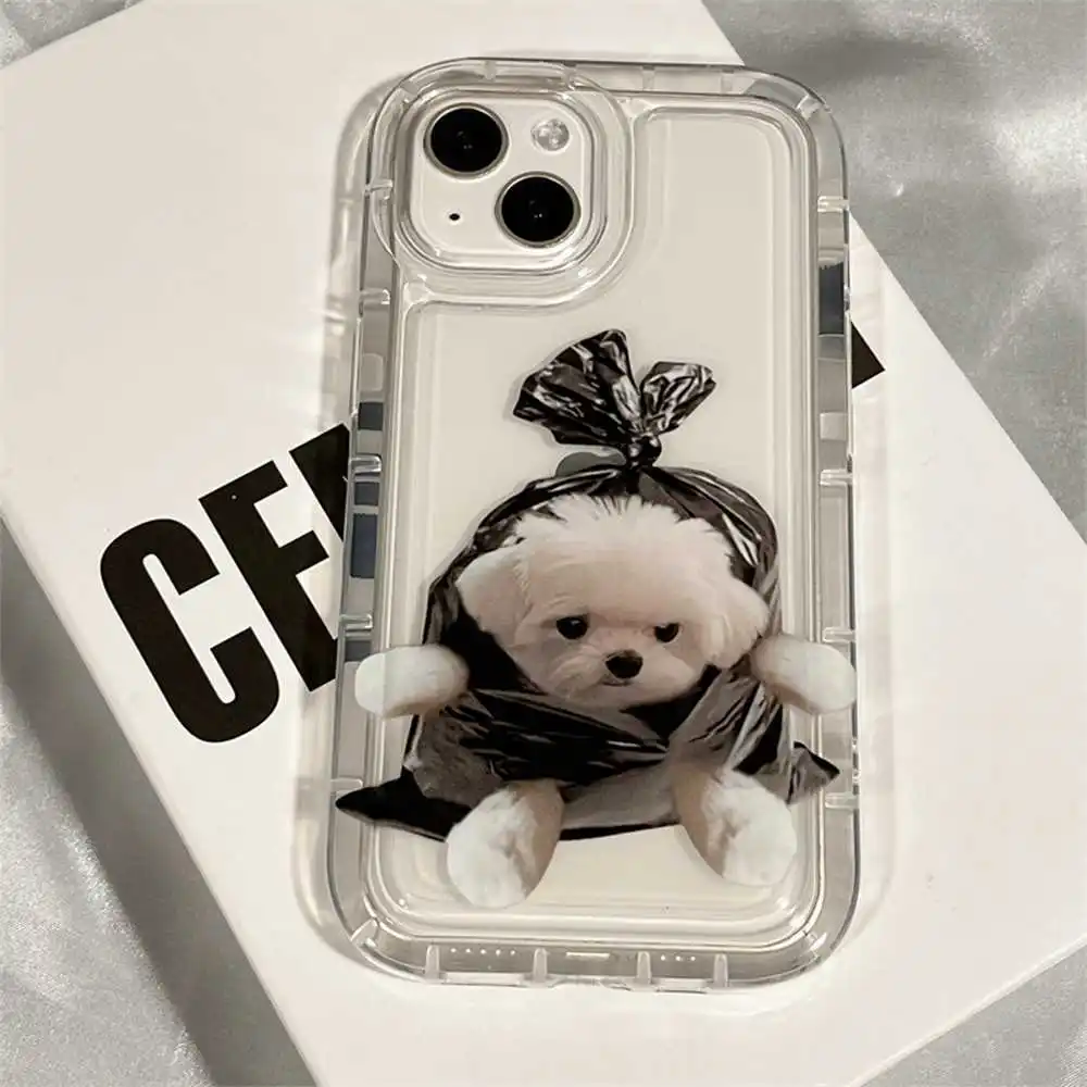 

Cute cat and dog for iPhone 16 Promax couple phone case 14/15, suitable for Apple 12, all inclusive 11