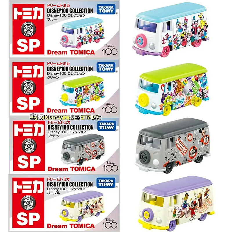 Takara Tomy Tomica Dream Tomica SP Disney 100, коллекция литья под давлением, мини-автомобиль, игрушка с Микки Маусом, милая модель автобуса, детские игрушки, подарки