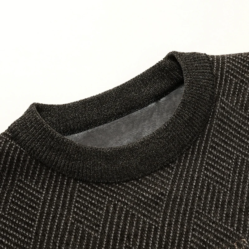 Velluto spesso di alta qualità caldo uomo marchio di moda autunno inverno slim fit pullover in maglia maglione di design maglione casual di lana coreana