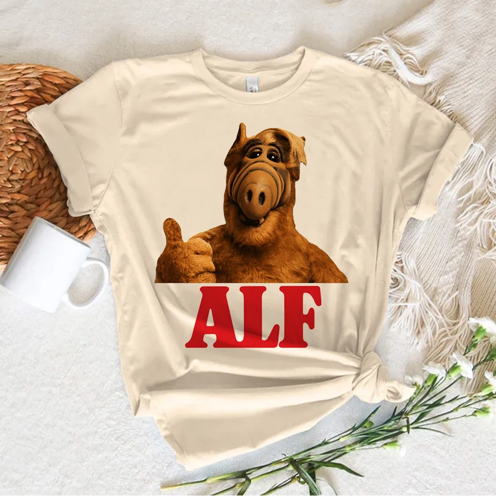 Alf Alien t shirt women graphic summer Y2K t shirt girl comic streetwear manga clothes