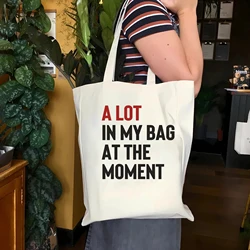 A Lot In My Bag At The Moment Taylor torba damska przenośna torba na ramię Eras Tour Inspired Tote Bag Red Album Canvas Tote Bag