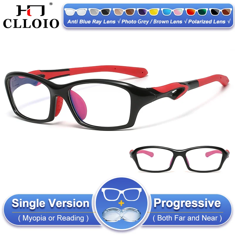 

CLLOIO Fashion Sporty Anti Slip Myopia Photochromic Optical Eyeware Men Outdoor Cycling Progressive Prescription Reading Glasses