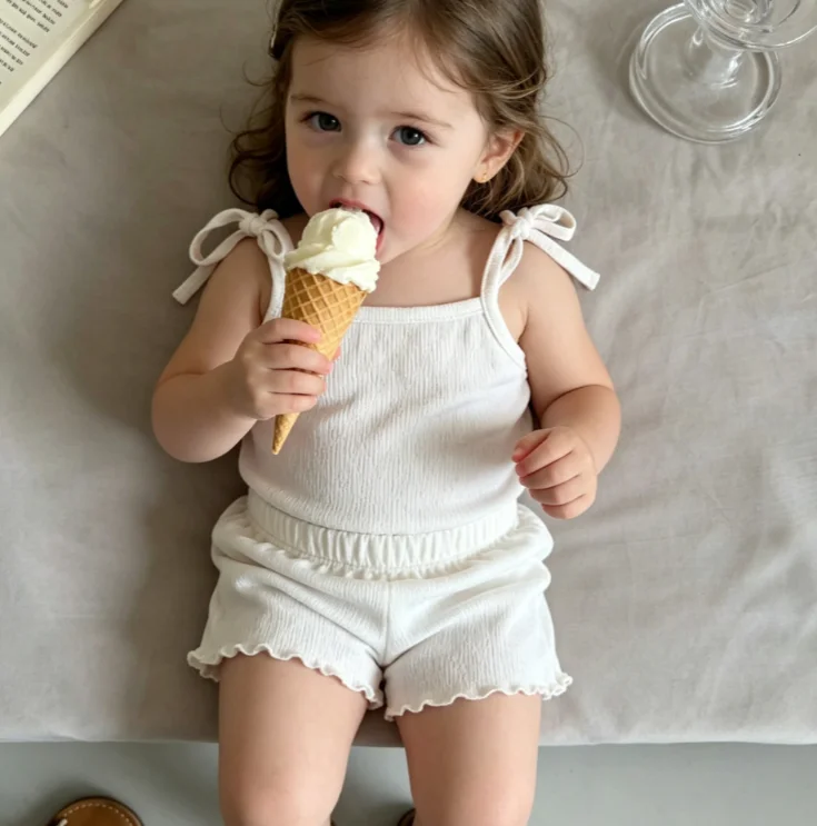conjunto-infantil-feminino-2026-primavera-e-verao-novo-estilo-coreano-roupa-de-bebe-fofa-e-fresca-colete-respiravel-e-shorts-duas-pecas
