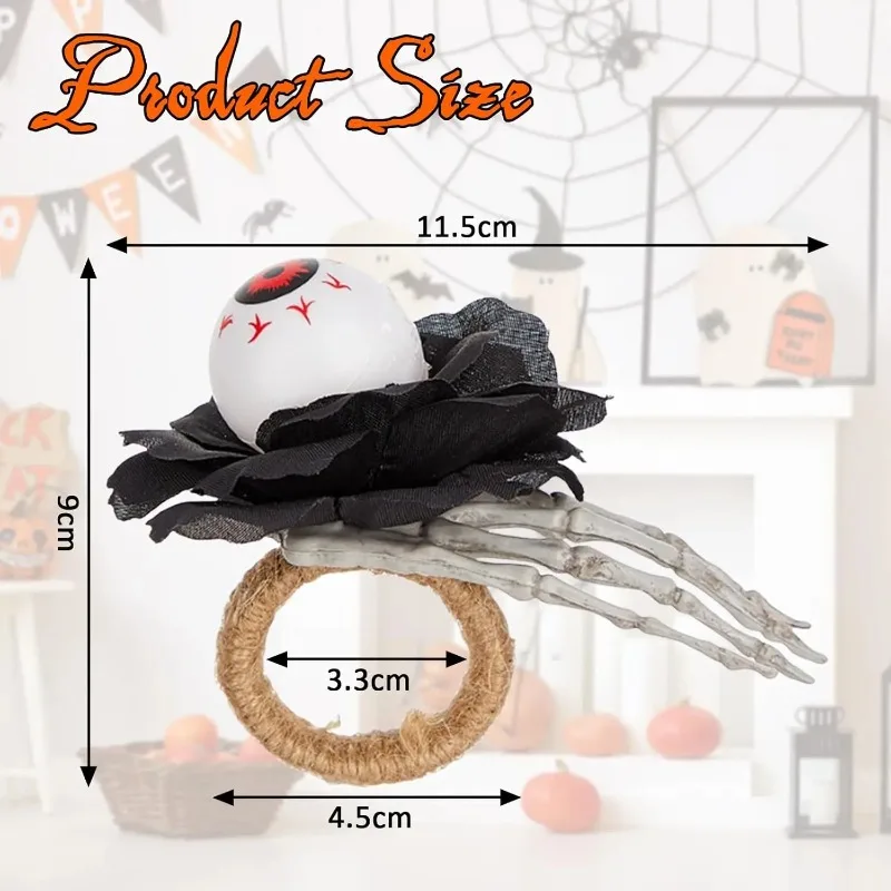 2026 هالوين اليقطين رئيس مقلة العين منديل الدائري مخيف الديكور لإعداد الطاولة تصميم جديد لتناول الطعام في الفندق