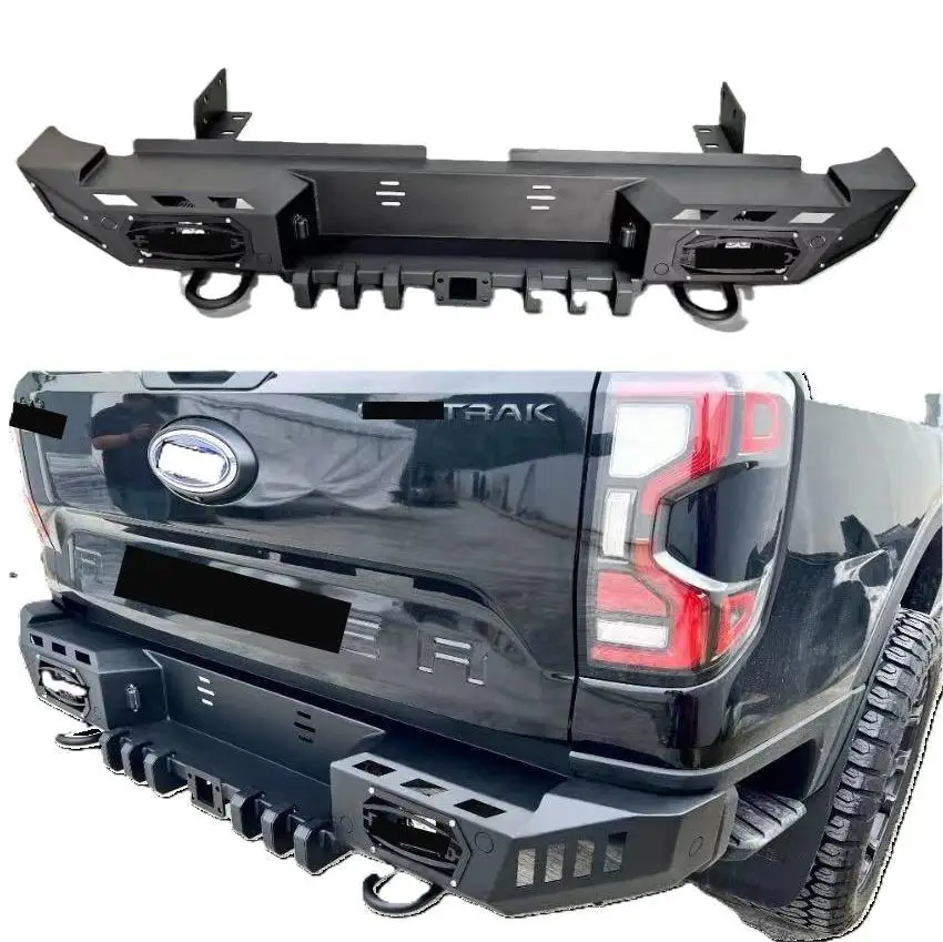 

4x4 Car Iron Steel Material Rear Bull Bar Bumper Tail bumper Step Bumper for Ranger 2012-2024 T6 T7 T8 T9