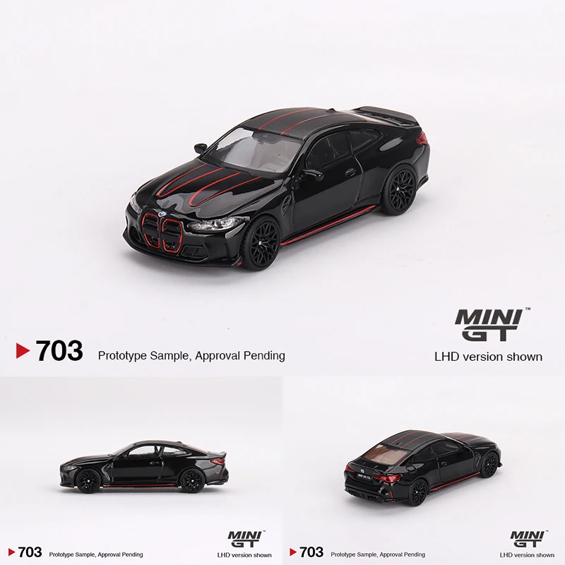 

PreSale MINIGT 703 1:64 M4 CSL Black Sapphire Diecast Diorama Car Model Collection Miniature Carros Toys