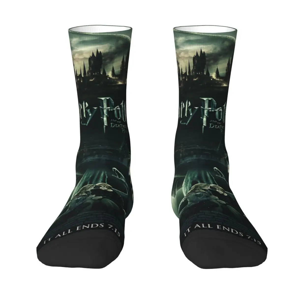 MINISO H-HARRY P-POTTER Movie Socks Funny Stockings Men Medium Soft Running Socks Autumn Printed Anti Skid Socks