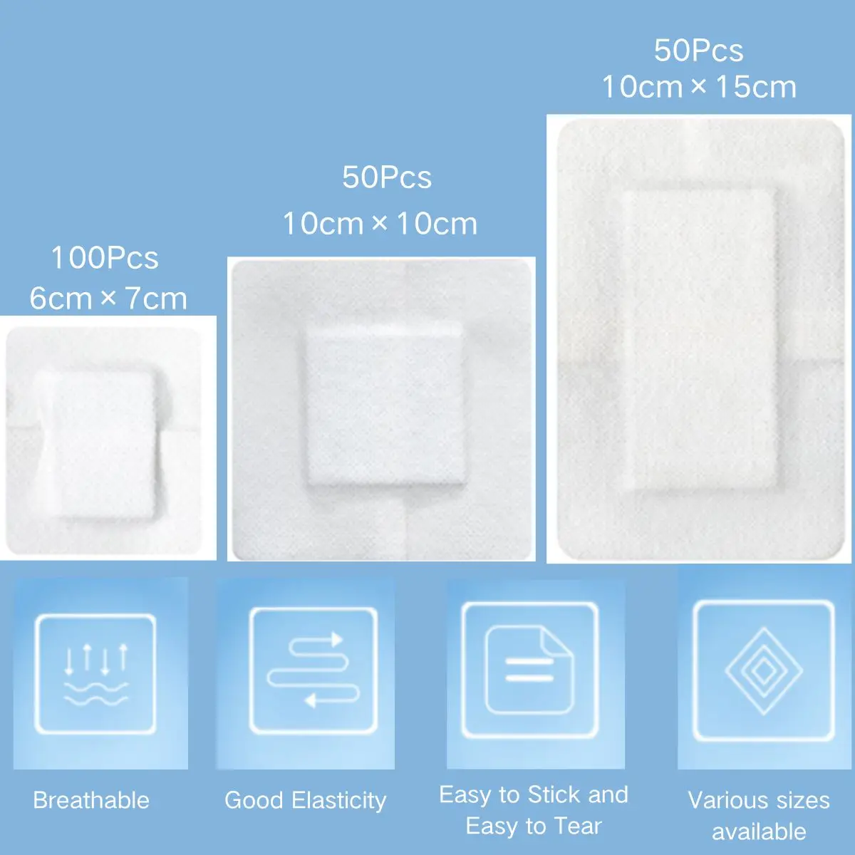 Hydroentangled Fabric Self-adhesive Acupressure Stickers Breathable Non-marking Chest Stickers Blank Sticky Absorbent Cotton