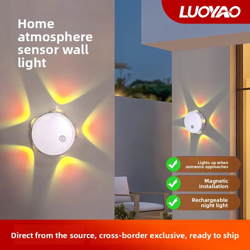 nova-luz-noturna-led-recarregavel-com-cinco-cabecas-em-forma-de-olho-de-gato-autoadesiva-magnetica-com-controle-remoto-e-mudanca-de-cor