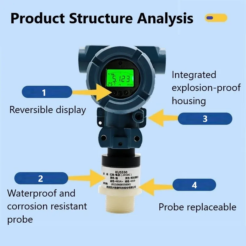 Backlight Ultrasonic Sensor Arduino Long Distance 10m Underwater Ultrasonic Distance Sensor TTL Proximity Sensor For Liquid Flow