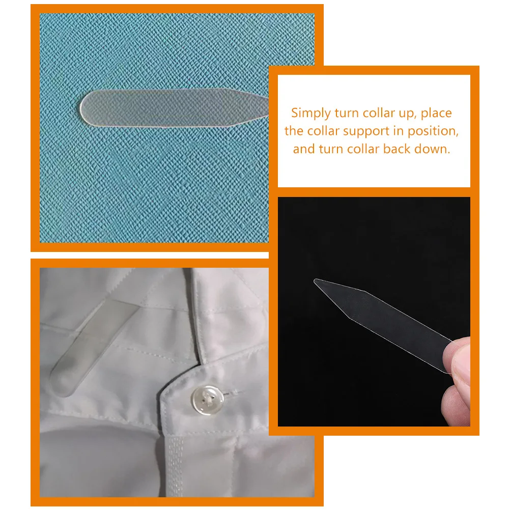 200 Uds. Collar de camisa se mantiene insertos de soporte para hombres y mujeres camisas de vestir protectores de cuello para mascotas ligero duradero Formal Casual