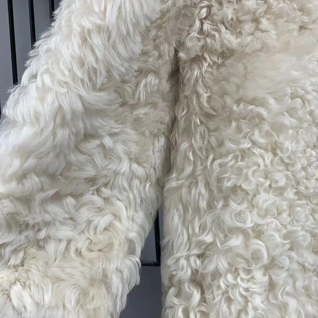 Cappotto di pelliccia di lana vera di vendita calda Moda nuove donne Abbigliamento Cappotto di pelliccia vera autunno e inverno di alta qualità