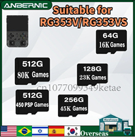 ANBERNIC RG353V RG353VS 512GB TF Card Preloaded Games Memory Card ONLY 100K Games Retro Handheld Game PSP DC SS PS1 NDS