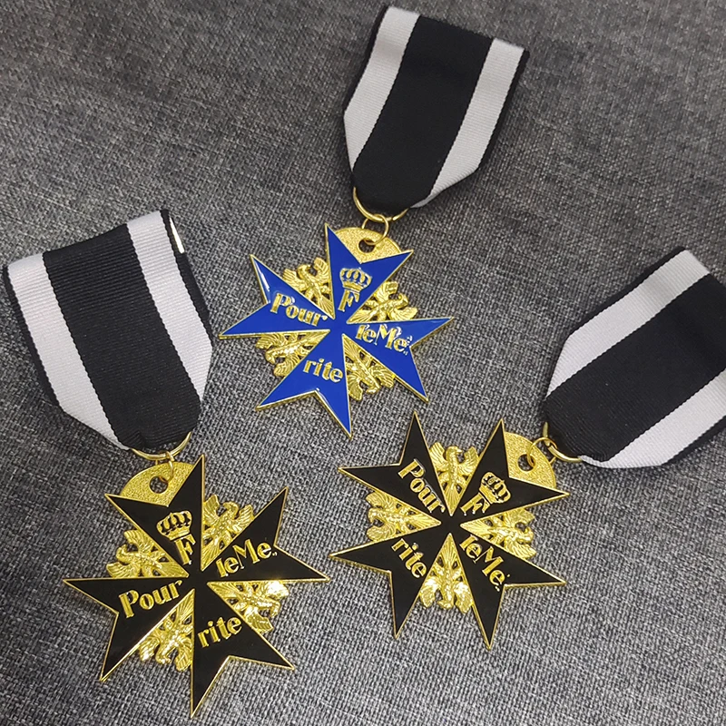 بروسية الجيش الألماني الكبير الذهب الأسود النسر 74 مللي متر ميدالية إعادة محفورة ثلاثية الأبعاد شارة بدبوس الحرفية #1