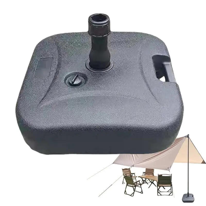 

Parasol Stand Holder 17.72x17.72x4.72 Inches Square Patio Parasol Base Supporter For 2-4cm Tube Outdoor Sunblock Tool For Beach