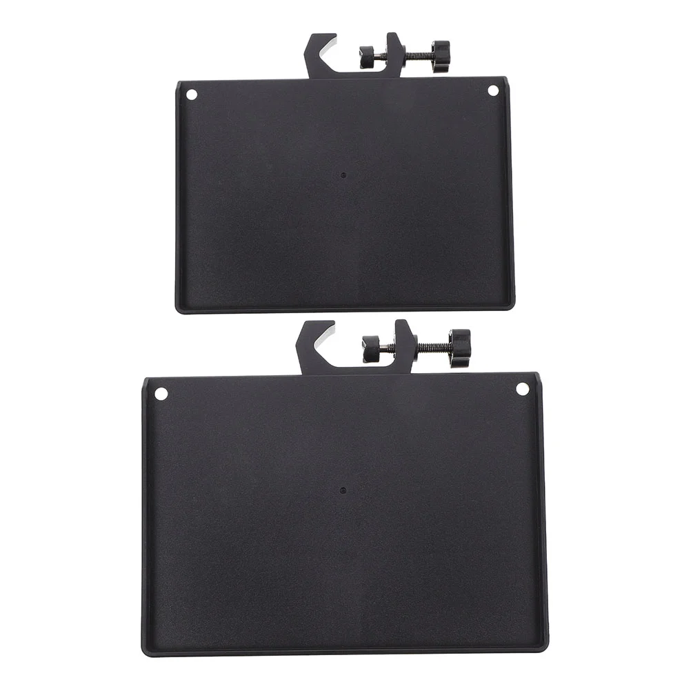 

2 Pcs Microphone Tray Stand Clip Holder Mount Sound Card Telephone Clamp-On Rack Support Brackets Plastic