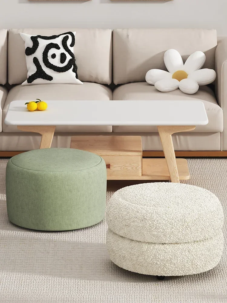 Space saving furniture Tatami stool chair Vanity chair Ottoman storage upholstered bench stool Light luxury Stackable Sofa stool