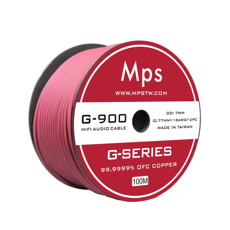 HiFi MPS G-900 99,9999% kabel OFC Audio RCA 18AWG Subwoofer XLR przewód balansowy sygnału linia łącząca wyprodukowana w Tajwanie