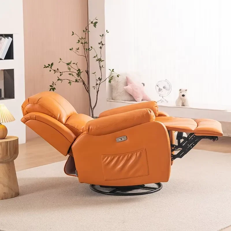 Factory Direct Modern Single Reclining Sofa with Metal Frame Lazy Multi-functional Sofa Chair Living Room Leisure Sofa Chair