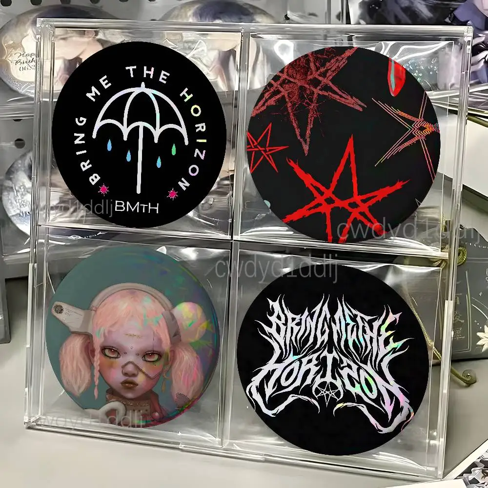 B-BringS Me The HorizonS Bmth Icons Badge Creative Figure Enamel Pins Round Tinplate Brooch Bag Clothes Accessories