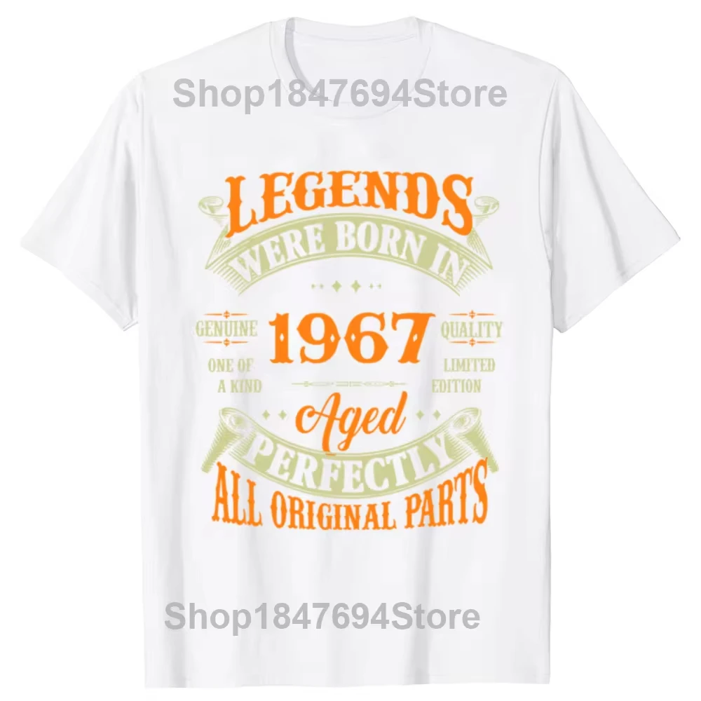 Made In 1967 T Shirts 57 Years Birthday Gift Funny Unisex Graphic Fashion New Cotton Short Sleeve O-Neck Harajuku T-shirt