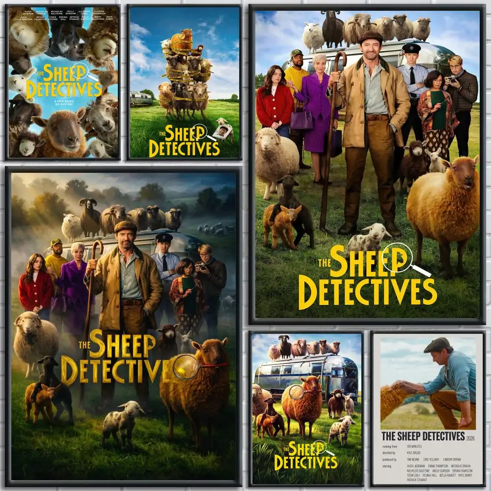 Movie The Sheep Detectives Painting Calligraphy Wall Art Canvas Poster Premium Home Decor Print for Living Room Bedroom