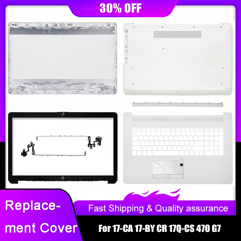 NEW Laptop Back Cover For HP 17-CA 17-BY CR 17Q-CS 470 G7 LCD Front Bezel Palmrest Upper Bottom Case Hinges Cover A B C D White