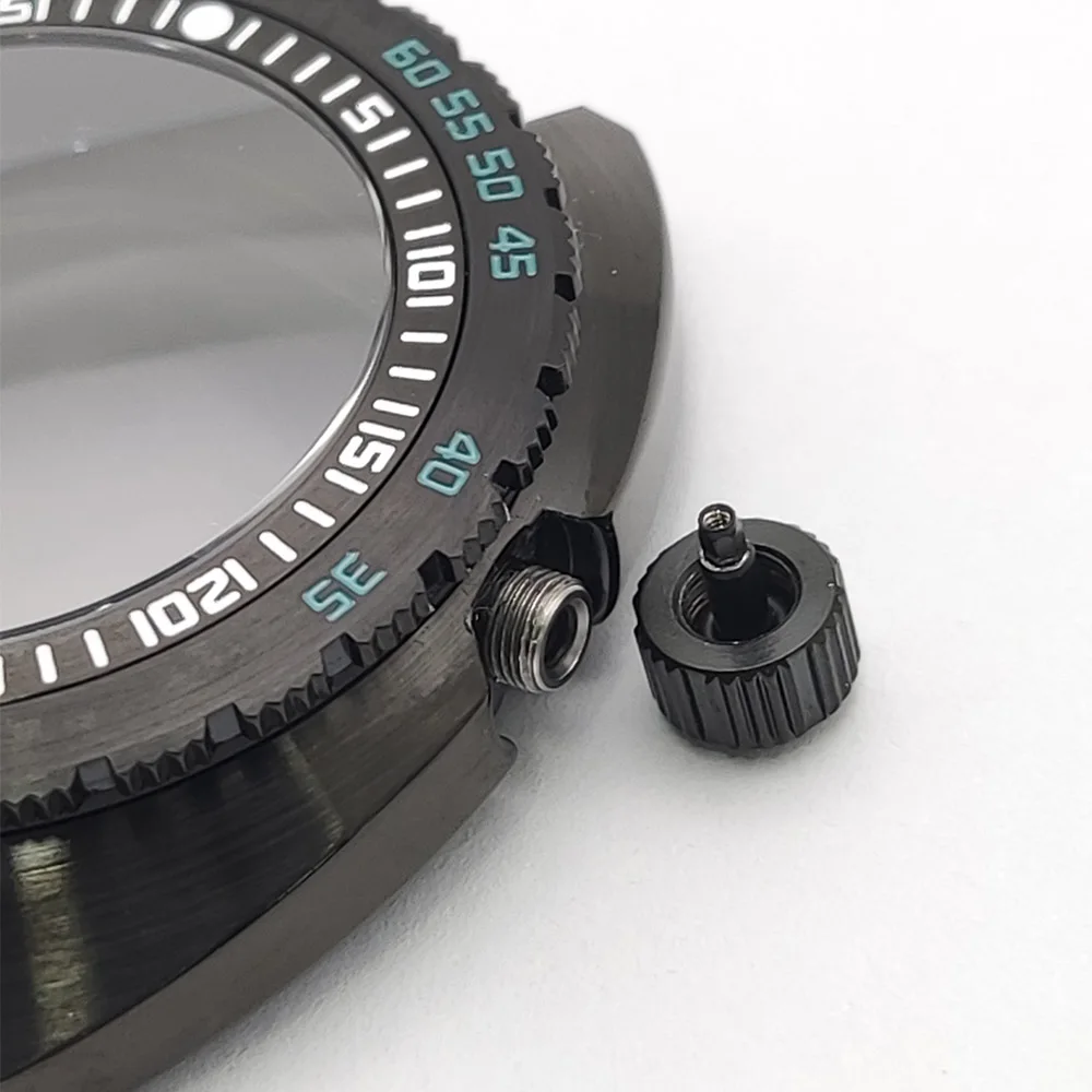 42mm Watch Case Sapphire Crystal Abalone Double Character Display 316L Case Fit NH34 NH35 NH36 NH38 NH39 NH70 NH72 Movement