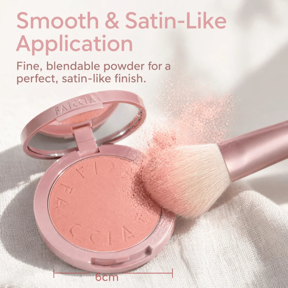 Natural Velvet Matte Blush Powder Satin Finish Smooth Makeup Blush Palette Brightening Lasting Rouge Cheek Tint Beauty & Health
