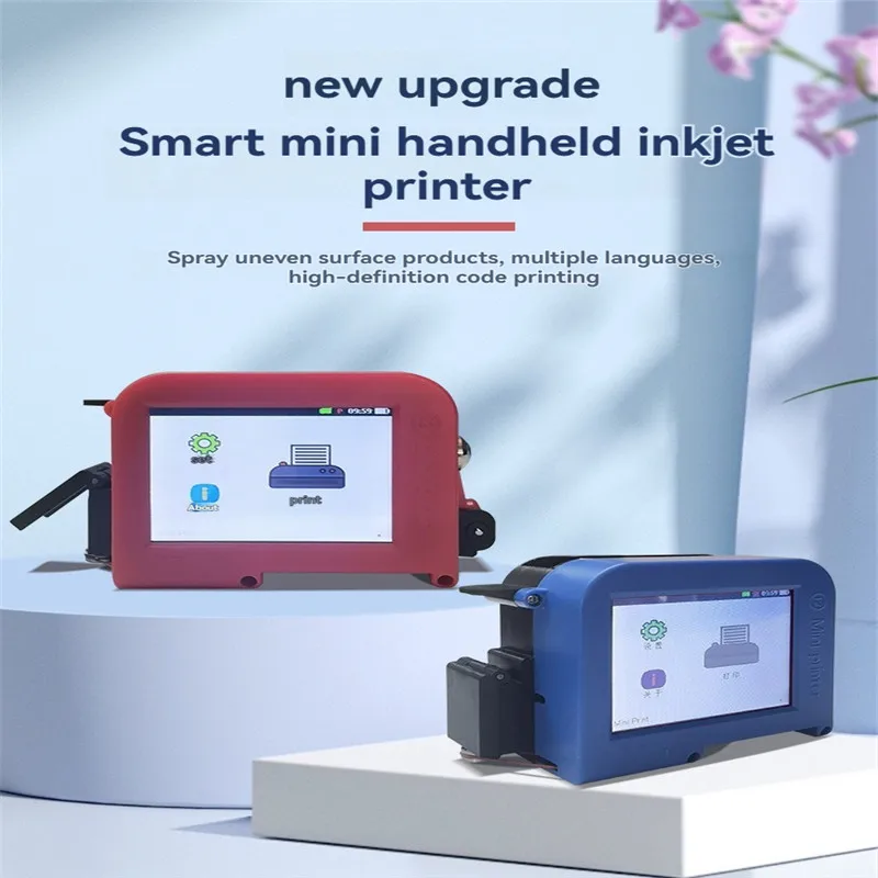 Mini portable label printer production date batch number shelf life inkjet printing QR code pattern code solvent quick drying