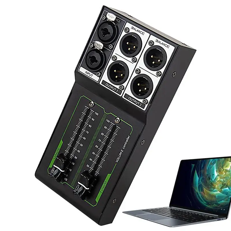

Passive Monitor Volume Controller Professional Volume Controller 1 Input 2 Output 70mm Fader Precise Audio Control For Studio &