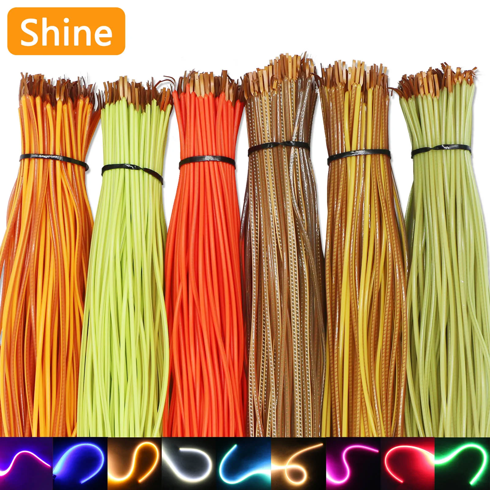 LED Filament Flexible DC3V 213mm Edison Bulb Light Parts Diode Free Cut Positive and Negative Polarity Flexible Filament DIY