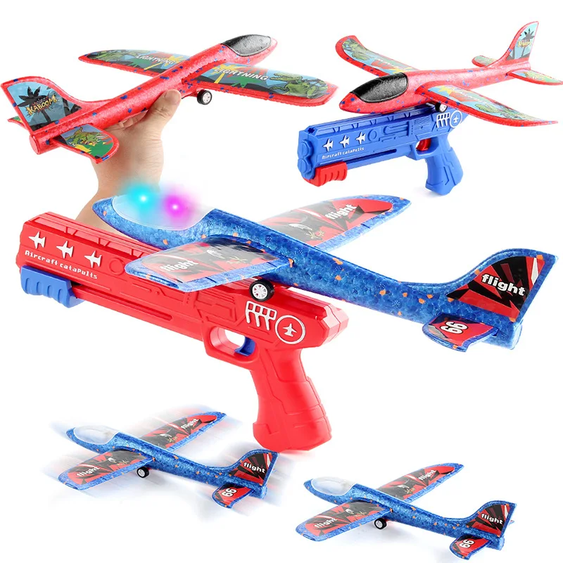 

Airplane Launcher Shooting Toy Gun, Foam Glider Catapult Plane Outdoor Flying Toy, Perfect Gift for Backyard Sports
