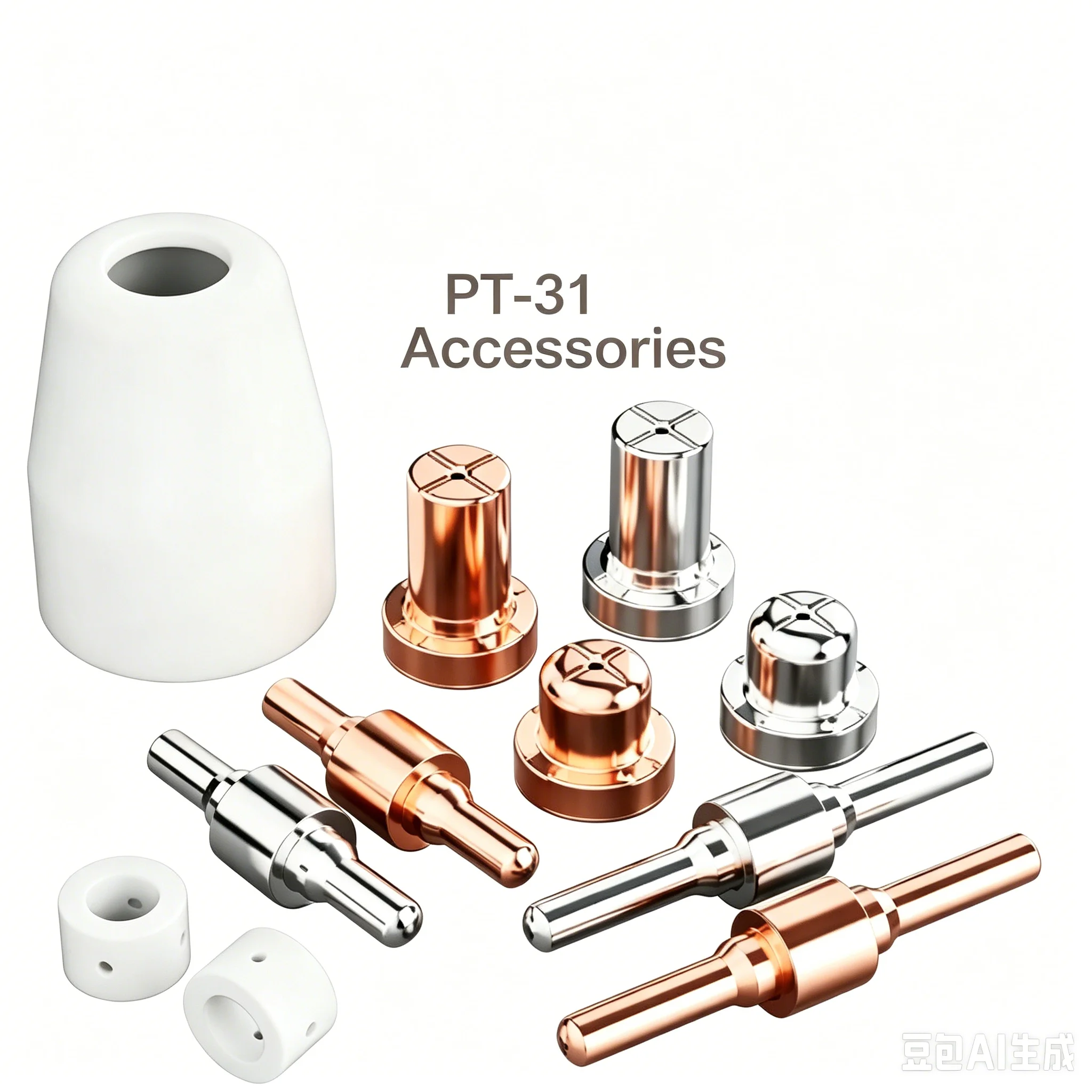 15AK Conductive Nozzle Welding Accessories Gas shielded Welding Gun 0.6/0.8/0.9/1.0 Copper Conductive Nozzle, Electrode, Cover