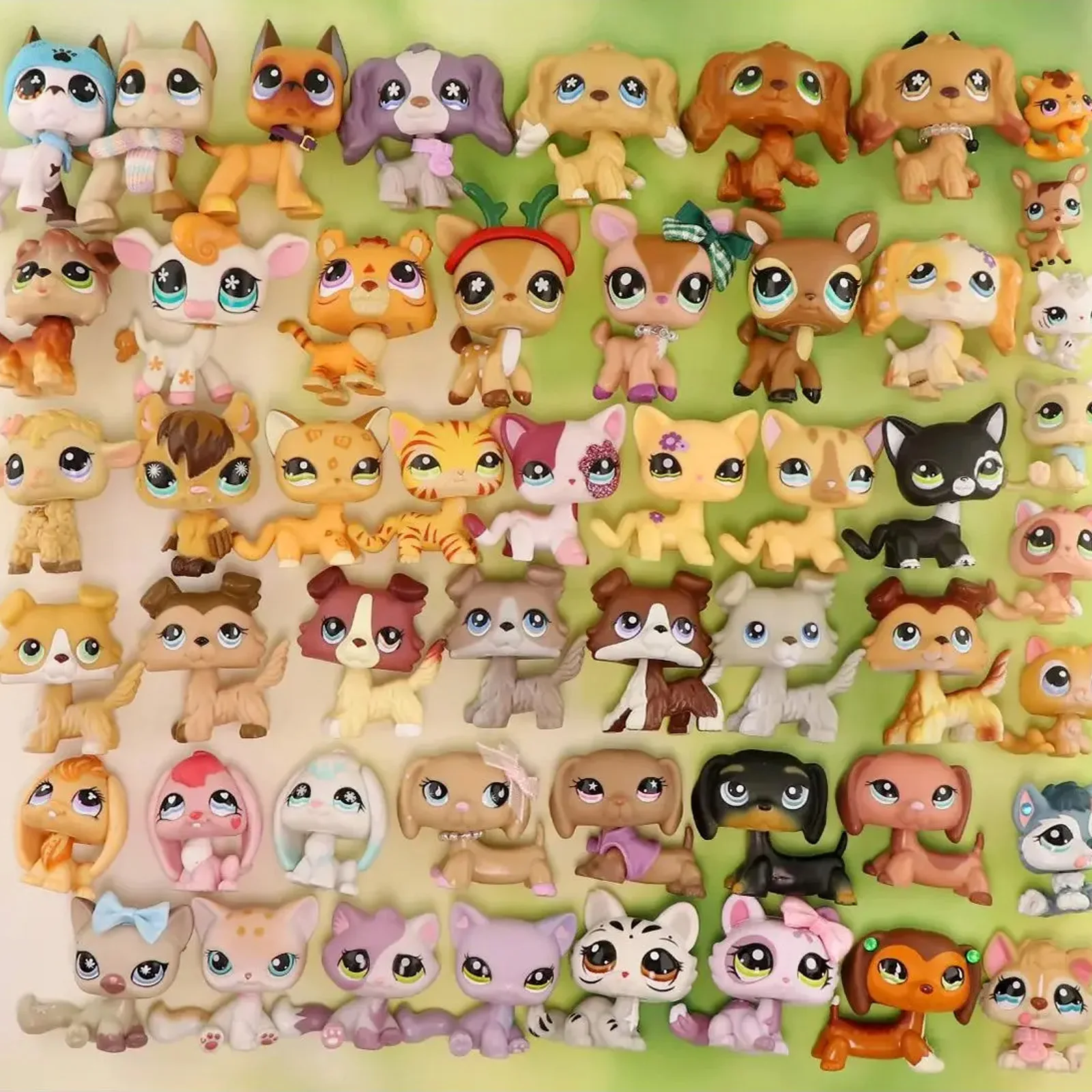 LPS Minilpsshop Pet Little Pet Shop Figuras Raras de Gatos de Pelo Corto, Duchshund, Cocker Spaniel, Collie, Juguetes para Perros, El Mejor Regalo para Niños