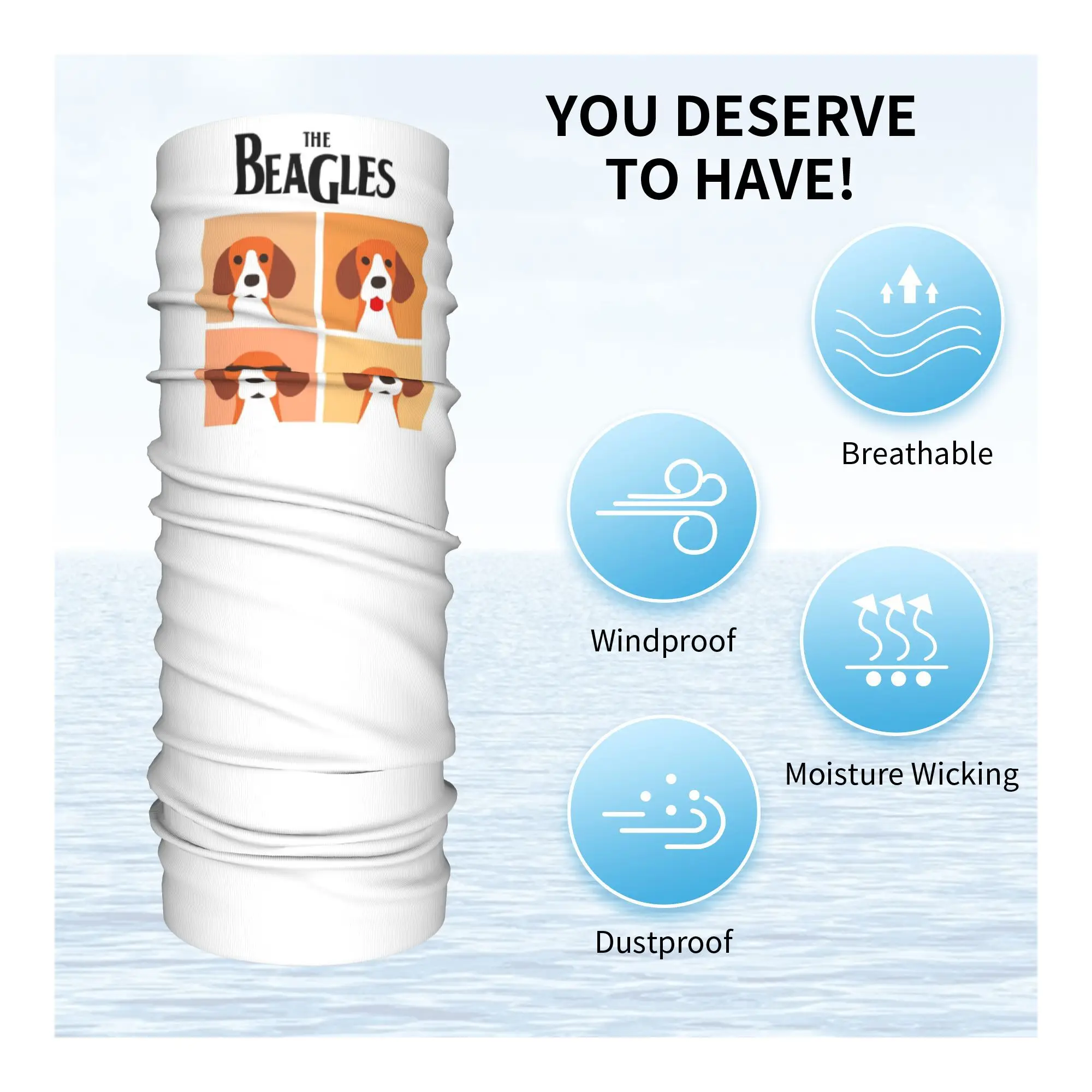 وشاح قناع مطبوع برقبة باندانا من ذا بيغلز، أغطية رأس دافئة، المشي لمسافات طويلة، الصيد للرجال والنساء البالغات في الشتاء