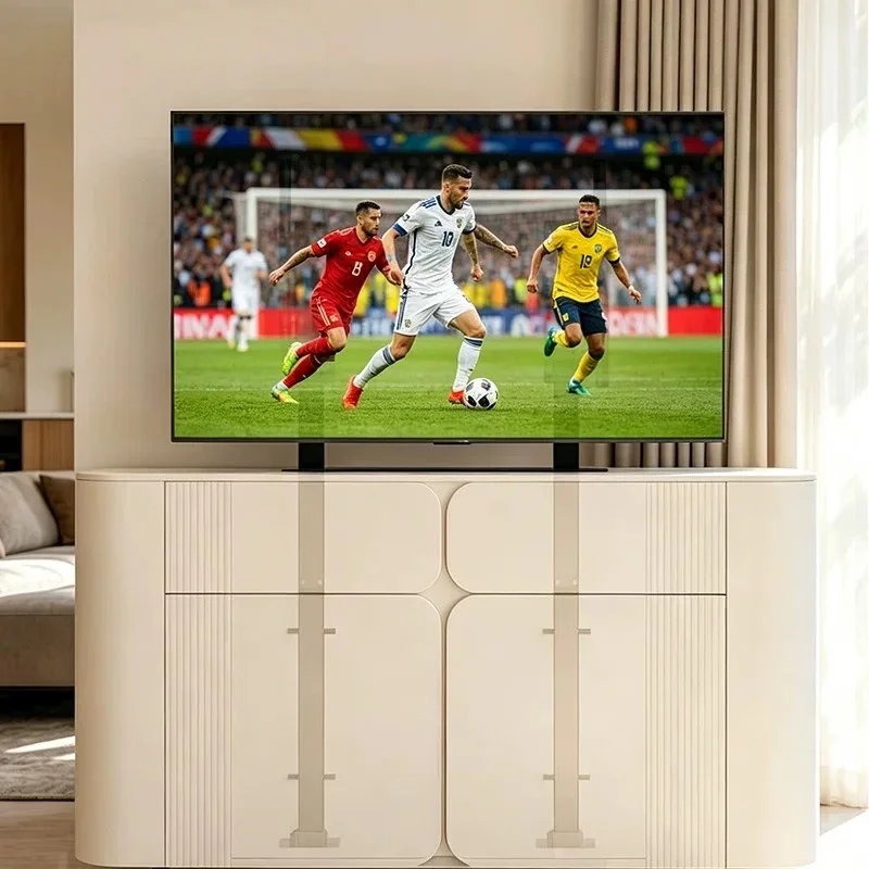 Motorized TV Lift Stand Electric Height Adjustable TV Bracket 55-120 Inch Remote Control Smart TV Lifting Mount