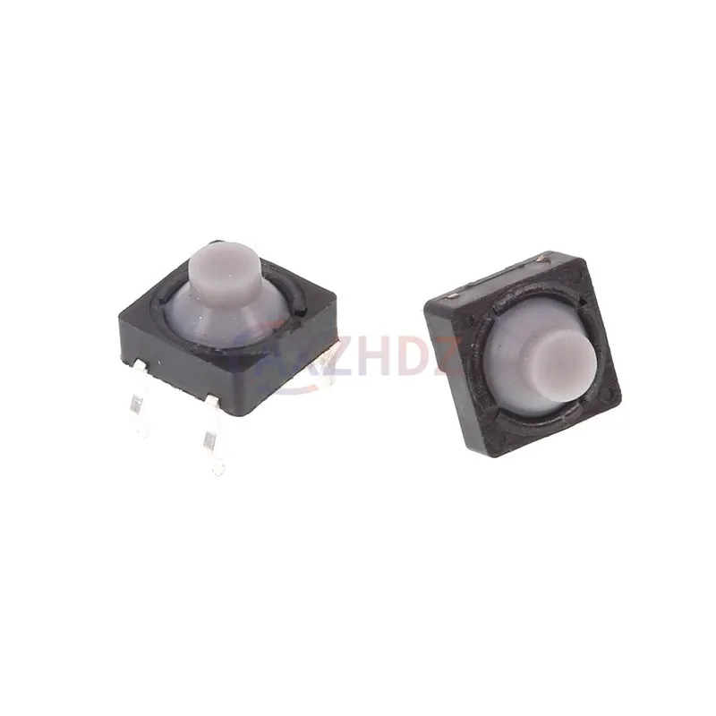 100 SZT. Przełącznik dotykowy 8*8*5 Pin 5H Żel Krzemionkowy Cichy Przycisk 8X8X5MM 2Pin DIP 4P Wygięte Nóżki Przewodzący Silikonowy Przycisk Przełącznika