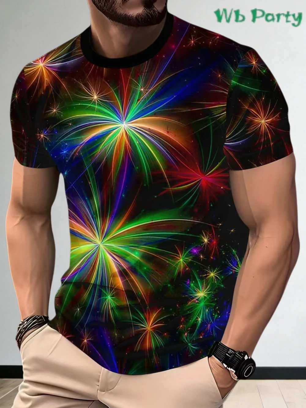 

Мужская повседневная футболка с 3D-принтом, яркий уличный дизайн, круглый вырез, классический крой, стильный подарок, летняя повседневная мужская верхняя одежда