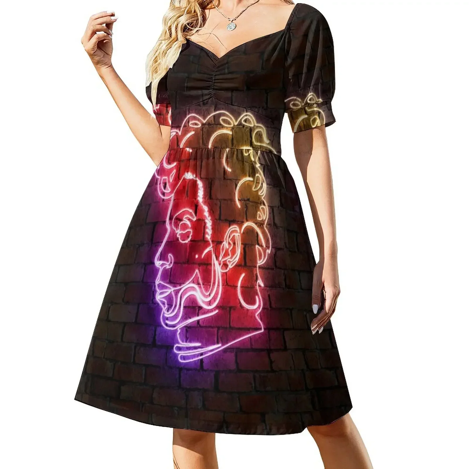 

Under The Cherry Moon Short-Sleeved Dress evening dress ladies Bridesmaid dress woman Dresses gala