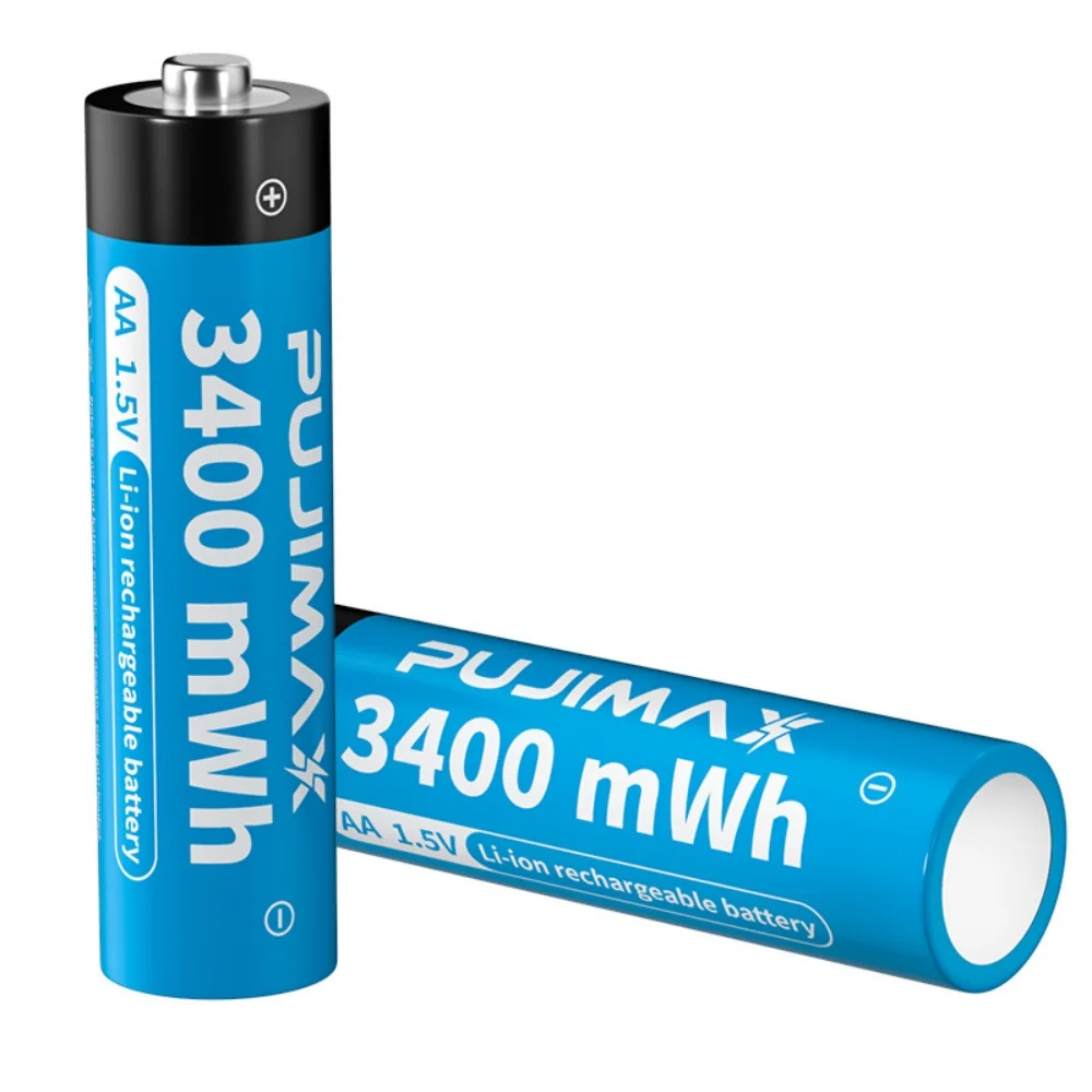 4-60 قطعة PUJIMAX جديد عالي الأداء بطارية ليثيوم قابلة للشحن AA1.5V بطارية قابلة للشحن كاميرا لعبة وحدة التحكم مصباح يدوي أيضا