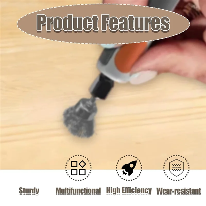 

Набор проволочных щеток ABRE, 75 шт., полировальные круги, стальной полный комплект, аксессуары с хвостовиком 1/8 дюйма для вращающихся инструментов